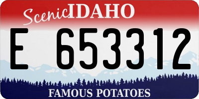 ID license plate E653312