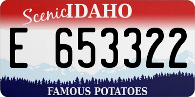 ID license plate E653322