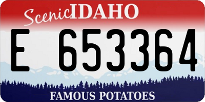 ID license plate E653364