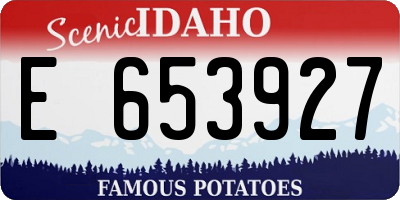 ID license plate E653927