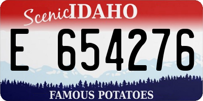 ID license plate E654276
