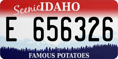 ID license plate E656326