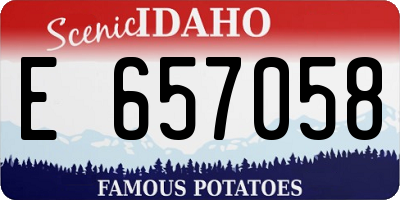 ID license plate E657058