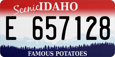 ID license plate E657128
