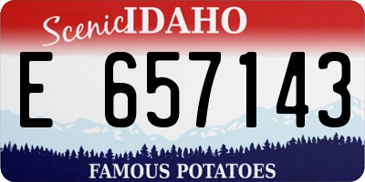 ID license plate E657143