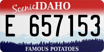 ID license plate E657153