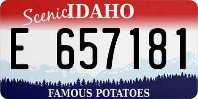 ID license plate E657181