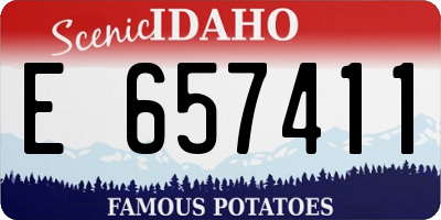 ID license plate E657411