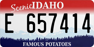ID license plate E657414