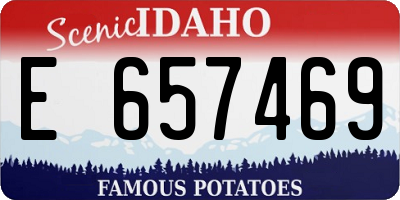ID license plate E657469