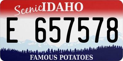 ID license plate E657578