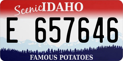 ID license plate E657646