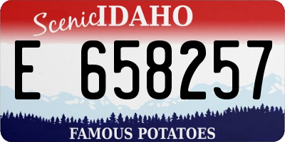 ID license plate E658257