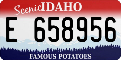 ID license plate E658956