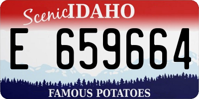 ID license plate E659664