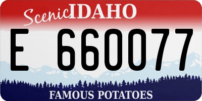ID license plate E660077