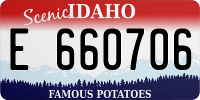 ID license plate E660706
