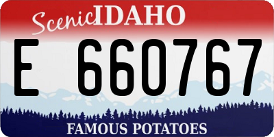 ID license plate E660767