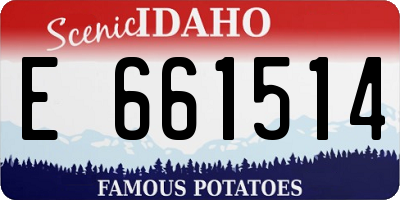 ID license plate E661514