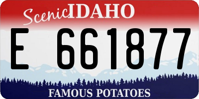 ID license plate E661877