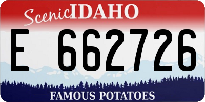 ID license plate E662726