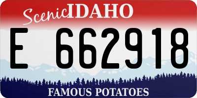 ID license plate E662918