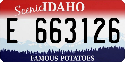 ID license plate E663126