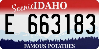ID license plate E663183