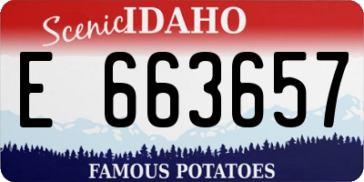 ID license plate E663657