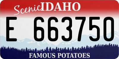 ID license plate E663750