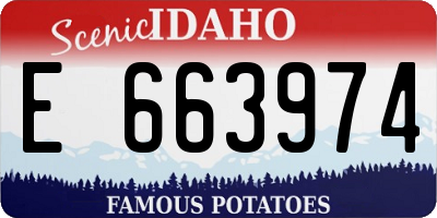 ID license plate E663974