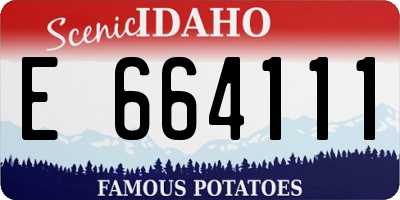 ID license plate E664111