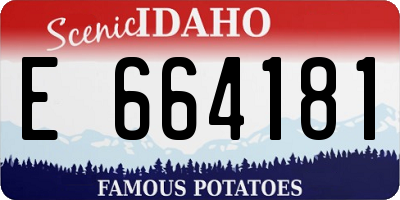 ID license plate E664181