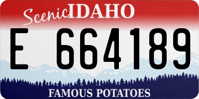 ID license plate E664189