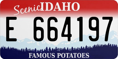 ID license plate E664197