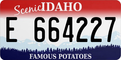 ID license plate E664227