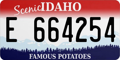 ID license plate E664254