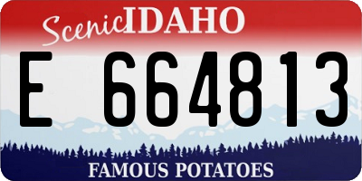 ID license plate E664813