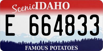 ID license plate E664833