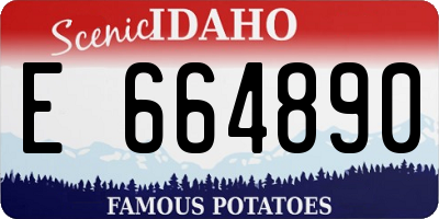 ID license plate E664890
