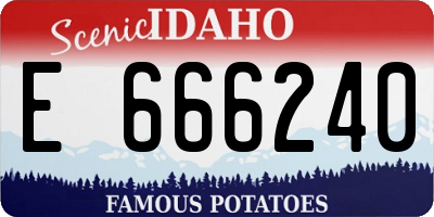 ID license plate E666240