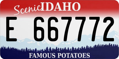 ID license plate E667772