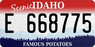 ID license plate E668775
