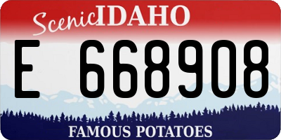 ID license plate E668908