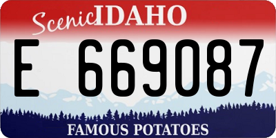 ID license plate E669087