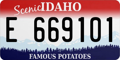 ID license plate E669101