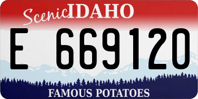 ID license plate E669120