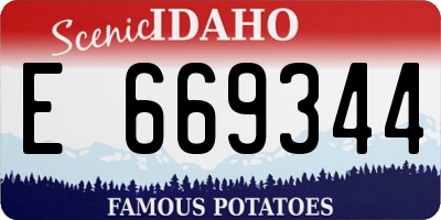 ID license plate E669344