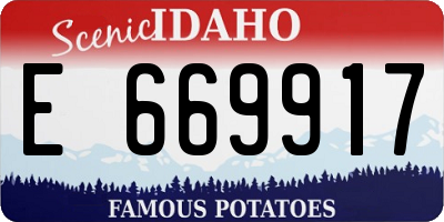 ID license plate E669917