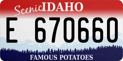 ID license plate E670660